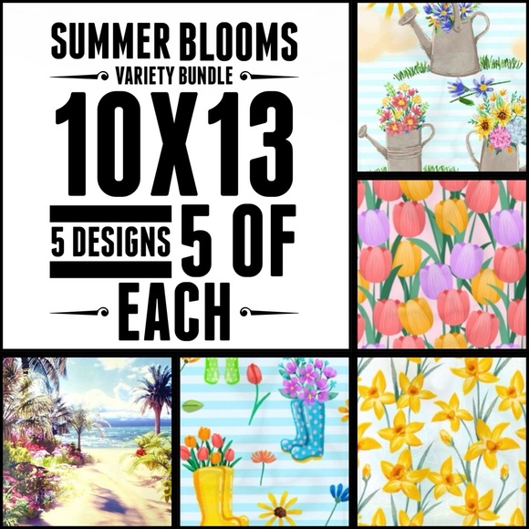 Other - 25 10x13 Poly Mailers Summer Blooms Variety Bundle beach, boots, tulip, flowers